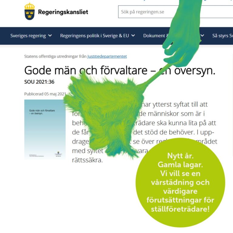 Bild på att ställföreträdarutredningen dammas av